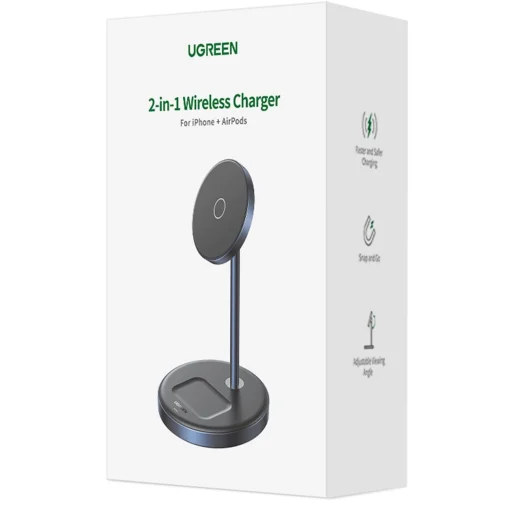 Ugreen CD317 MagSafe / Qi 2 az 1-ben töltőállomás - fekete - 12