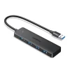 HUB Ugreen CM219 25851 with 4 USB-A 3.0 ports and USB-A 3.0 cable 15cm - black - 1