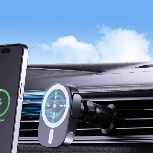 Dudao FW11 autós telefontartó 15W indukciós töltővel légbeömlő/dashbord - fekete - 5