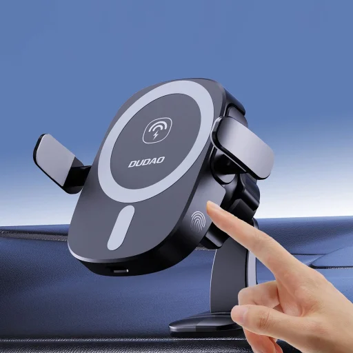 Dudao FW11 autós telefontartó 15W indukciós töltővel légbeömlő/dashbord - fekete - 9