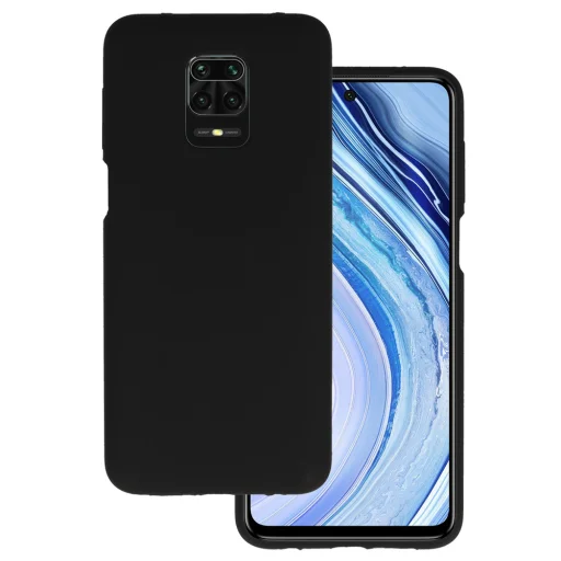 Silicone Lite tok Xiaomi Redmi Note 9S/Note 9 Pro fekete - 1