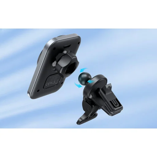Choetech T206-F mágneses autós telefontartó vezeték nélküli töltéssel 15W szellőzőre (fekete) - 2