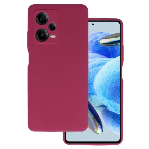 Xiaomi Redmi Note 12 Pro Plus 5G puzdro Silicone Lite burgundské - 1