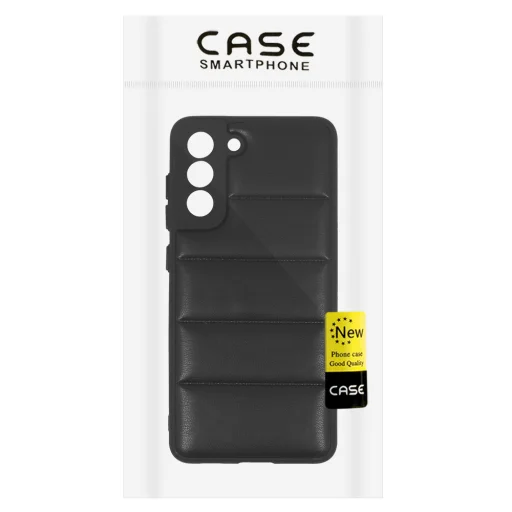 Leather 3D tok Samsung Galaxy S21 FE-hez, design 2, fekete - 7