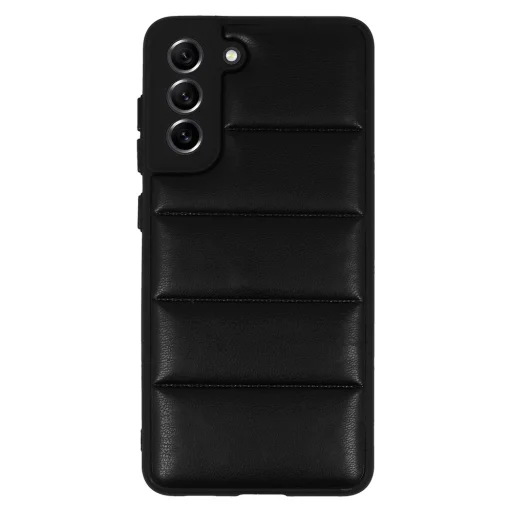 Leather 3D tok Samsung Galaxy S21 FE-hez, design 2, fekete - 2