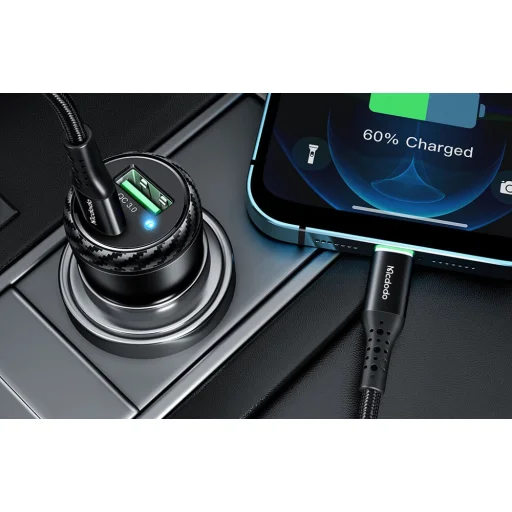 Mcdodo CC-5970 autós szivargyújtós töltő USB-A + USB-C 38W (fekete) - 4