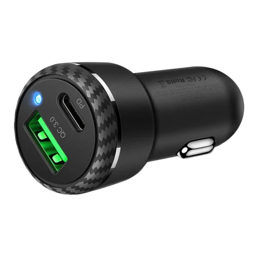 Mcdodo CC-5970 autós szivargyújtós töltő USB-A + USB-C 38W (fekete) - 1