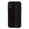 MOTO CARBON tok Samsung Galaxy A6 Plus 2018 Fekete piros csíkkal