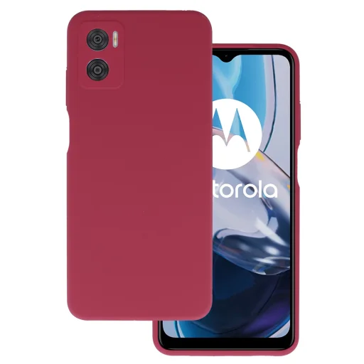Szilikon Lite tok Motorola Moto E22/E22i bordó - 1