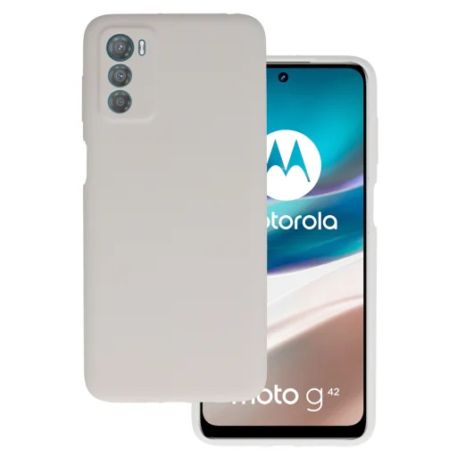 Szilikon Lite tok Motorola Moto G42 titán - 1