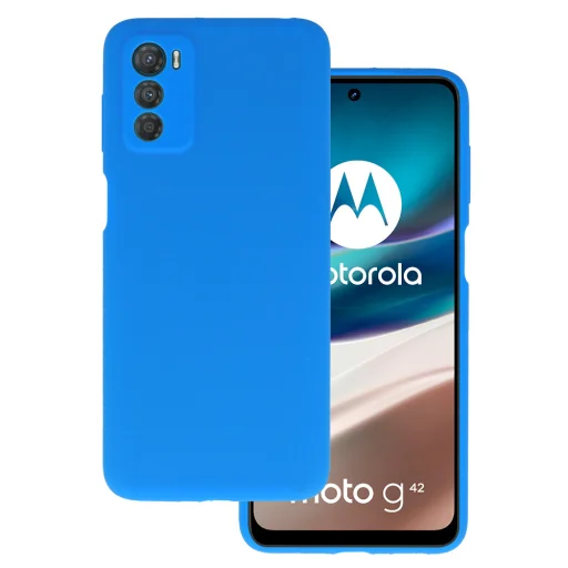 Silicone Lite tok Motorola Moto G42 kék - 1