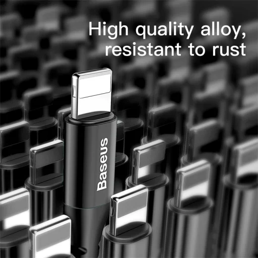 Baseus Fish Eye spring USB-A / Lightning 2A cable 1m - black - 5