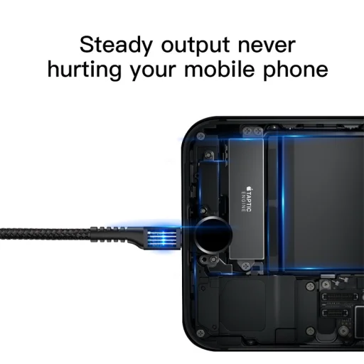 Baseus Fish Eye spring USB-A / Lightning 2A cable 1m - black - 6