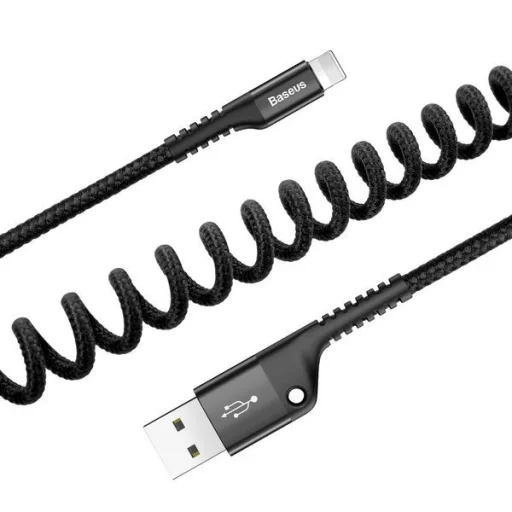 Baseus Fish Eye spring USB-A / Lightning 2A cable 1m - black - 2
