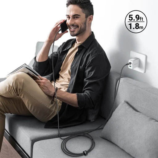 Acefast C4-01 Lightning - USB-C PD cable 30W 3A 480Mb/s 1.8m - black - 15