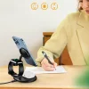 Choetech T585-F 3 az 1-ben mágneses vezeték nélküli töltőállomás iPhone 12/13/14 sorozathoz, AirPods Pro-hoz és iWatch töltő fekete thumbnail