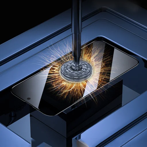 Borofone edzett üveg BF7 Diamond Armor teljes képernyős betekintés elleni üvegfólia iPhone 15 Pro - 10 darab - 7