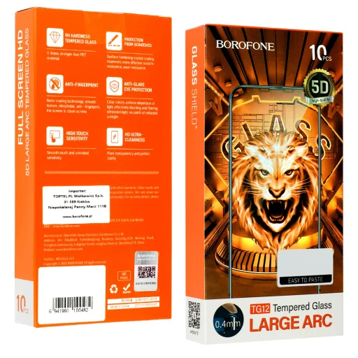 Borofone TG12 Teljes Képernyős 5D üvegfólia iPhone 12 Pro Max - 10 darab - 8