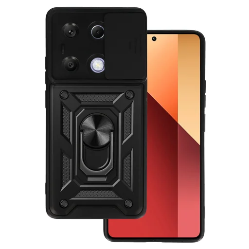 Slide Camera Armor tok Xiaomi Redmi Note 13 Pro 4G-hez fekete - 1