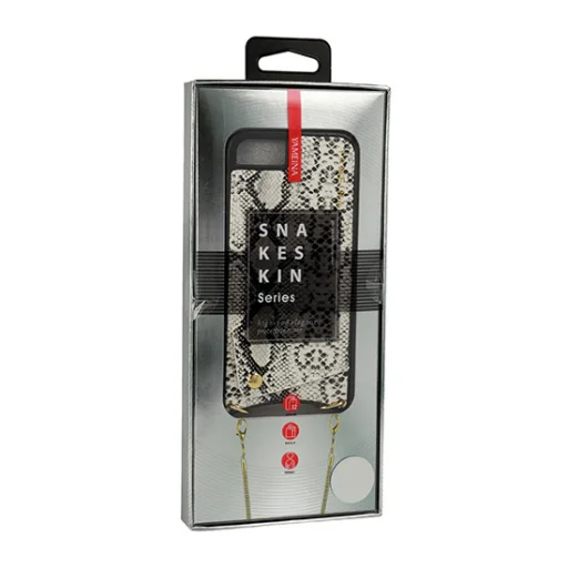 BAG - SNAKE Bőr tok - iPhone XS MAX Fehér tok - 1