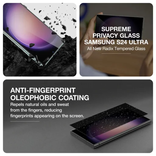 Amazing Thing Tempered glass Radix Privacy Glass S24UPRCGLA ochranné tvrdené sklo pre Samsung Galaxy S24 Ultra - 2