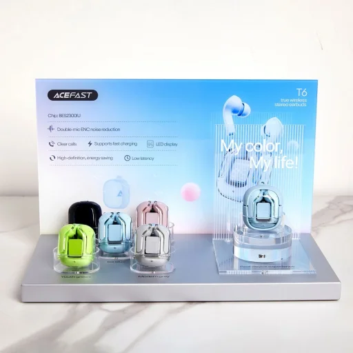 Acefast fülbe helyezhető vezeték nélküli TWS Bluetooth fülhallgató rózsaszín (T6 pink lotus) - 19