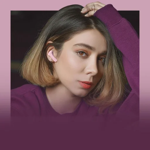 Acefast fülbe helyezhető vezeték nélküli TWS Bluetooth fülhallgató rózsaszín (T6 pink lotus) - 6