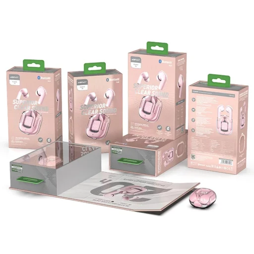 Acefast fülbe helyezhető vezeték nélküli TWS Bluetooth fülhallgató rózsaszín (T6 pink lotus) - 18