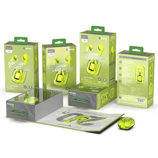 Acefast fülbe helyezhető vezeték nélküli TWS Bluetooth fülhallgató zöld (T6 youth green) - 17