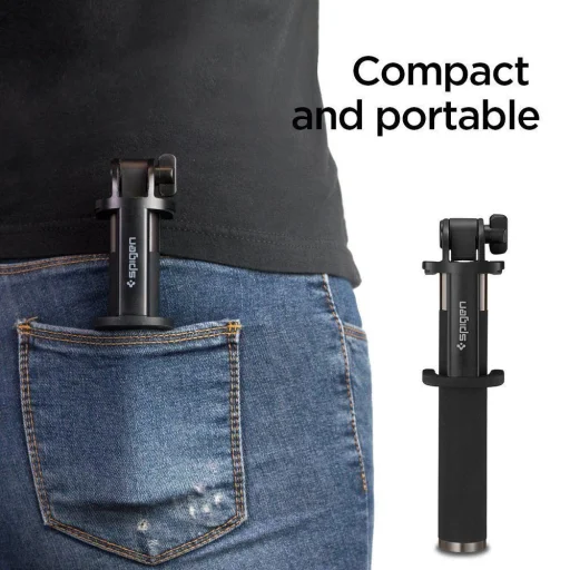 Spigen S530W Vezeték nélküli Selfie Bot Fekete - 3