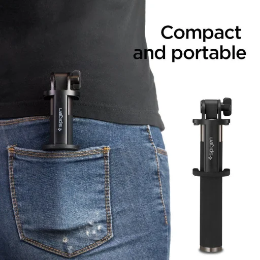 Spigen S530W Vezeték nélküli Selfie Bot Fekete - 13