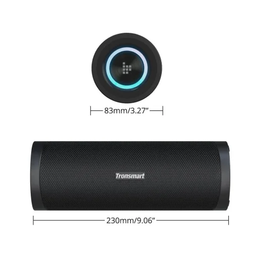 Tronsmart T6 Pro Hordozható Vezeték Nélküli Bluetooth 5.0 Hangszóró 45W LED Háttérvilágítás Fekete (448105) - 3
