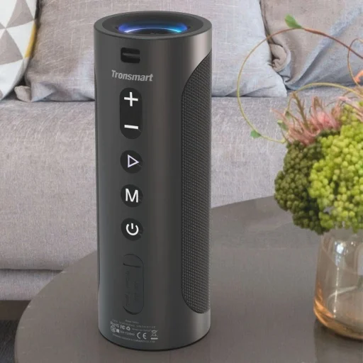 Tronsmart T6 Pro Hordozható Vezeték Nélküli Bluetooth 5.0 Hangszóró 45W LED Háttérvilágítás Fekete (448105) - 5