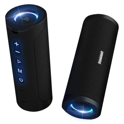 Tronsmart T6 Pro Hordozható Vezeték Nélküli Bluetooth 5.0 Hangszóró 45W LED Háttérvilágítás Fekete (448105) - 1
