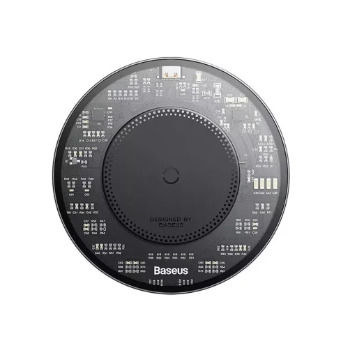 Baseus BS-W530 15W vezeték nélküli töltő + USB-C kábel - USB-C 24W 1m - fekete - 1