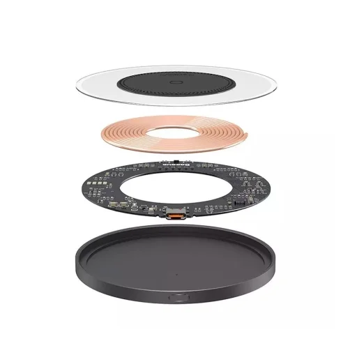 Baseus BS-W530 15W vezeték nélküli töltő + USB-C kábel - USB-C 24W 1m - fekete - 6