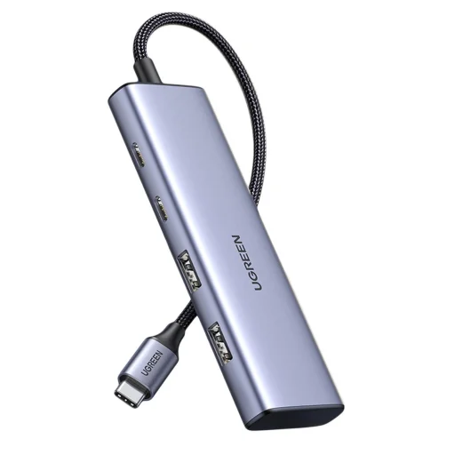HUB USB-C - 2 x USB-A / 2 x USB-C 20 cm Ugreen CM473 - szürke - 1