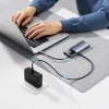 USB HUB 6in1 Baseus Metal Gleam Series II USB-A/USB-C/USB-C PD/HDMI/RJ45 - fekete thumbnail