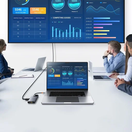 USB HUB 6in1 Baseus Metal Gleam Series II USB-A/USB-C/USB-C PD/HDMI/RJ45 - fekete - 10