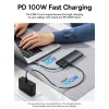 USB HUB 11in1 Baseus Metal Gleam Series II USB-A/USB-C PD/HDMI/DP/RJ45/SD/TF - fekete thumbnail