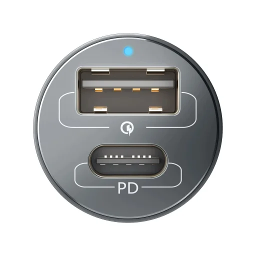 3mk Hyper Autós Töltő USB-C USB-A 100W - ezüst - 7