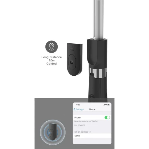 Tech-Protect L01S Bluetooth szelfibot állvánnyal 70cm - fekete - 7