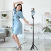 Tech-Protect L04S Bluetooth selfie bot állvánnyal, akár 95 cm hosszú és 360 fokos fej - fekete thumbnail
