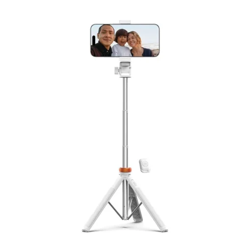 Tech-Protect L03S Bluetooth selfie bot távirányítóval, tripod 148cm-ig és 180 fokos fejel - fehér - 8