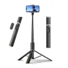 Tech-Protect L08S Bluetooth selfie bot távirányítóval, tripod 141cm-ig - fekete thumbnail