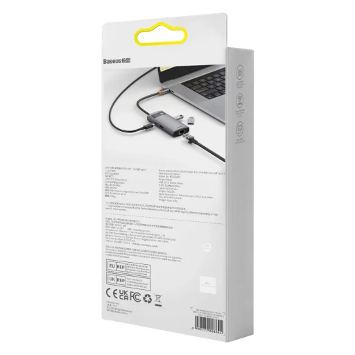 Baseus Metal Gleam Series HUB 4 az 1-ben USB Type C - 3 x USB 3.2 Gen. 1 / RJ45 (WKWG070113) - 6
