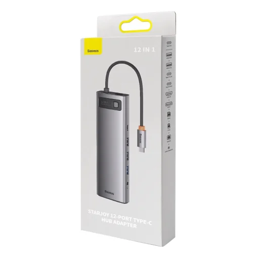 Baseus Metal Gleam multifunkcionális HUB USB Type C 12-az-1-ben HDMI / DP / USB Type C / minijack 3,5mm / RJ45 / SD (WKWG020213) - 5