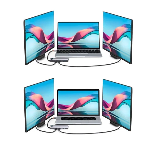 Baseus Metal Gleam multifunkcionális HUB USB Type C 12-az-1-ben HDMI / DP / USB Type C / minijack 3,5mm / RJ45 / SD (WKWG020213) - 14