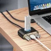 Baseus Square round 4 az 1-ben USB HUB Adapter (USB3.0 TO USB3.0  1 + USB2.0  3) 1m Fekete (CAHUB-AY01) thumbnail