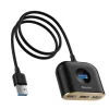 Baseus Square round 4 az 1-ben USB HUB Adapter (USB3.0 TO USB3.0  1 + USB2.0  3) 1m Fekete (CAHUB-AY01) thumbnail